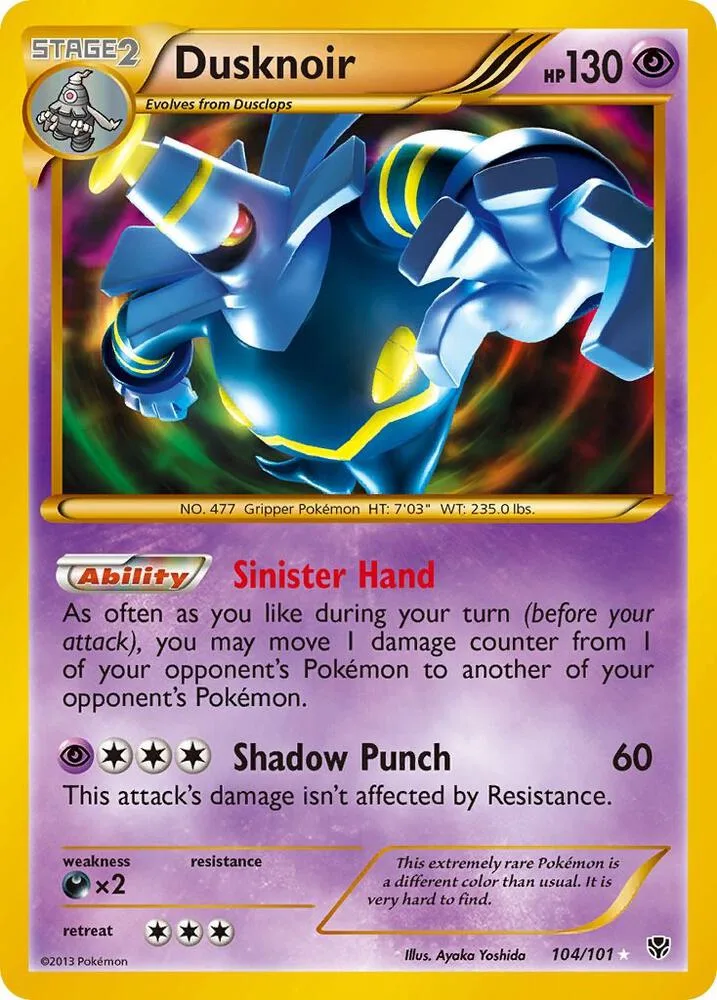 Dusknoir (104 Secret Rare) Holofoil card