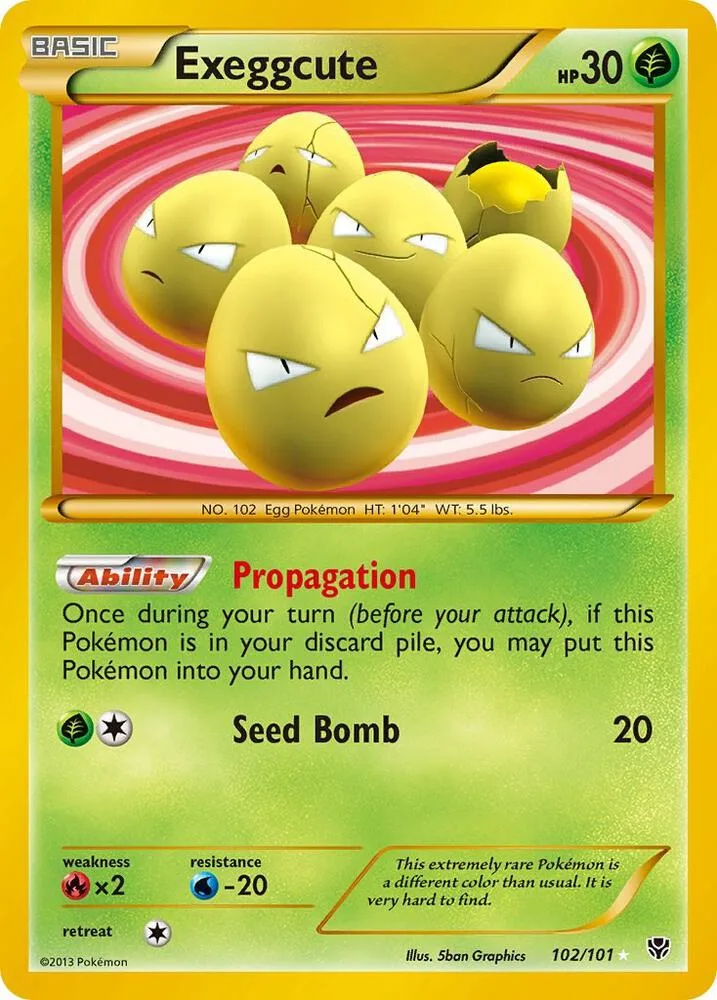 Exeggcute (102 Secret Rare) Holofoil card