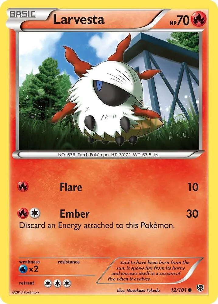 Larvesta card front