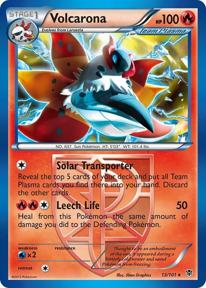 Volcarona (Team Plasma) card front