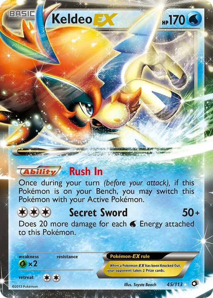 Keldeo EX card front