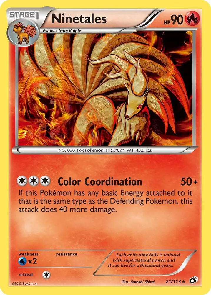 Ninetales card front
