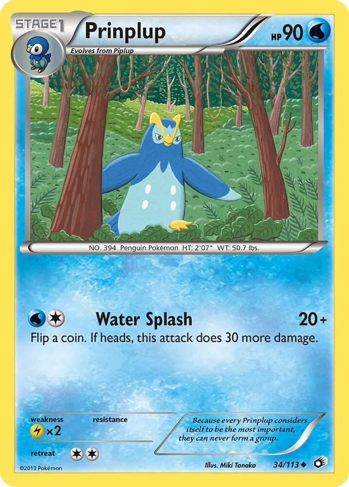 Prinplup card front