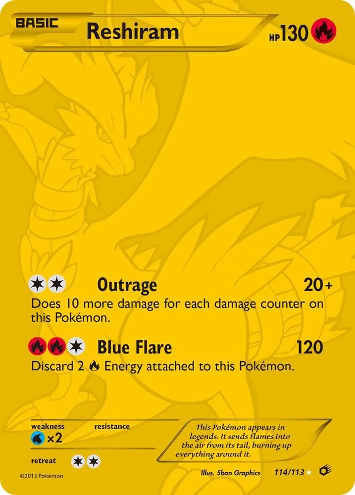 Reshiram (114 Full Art Secret Rare) Holofoil card