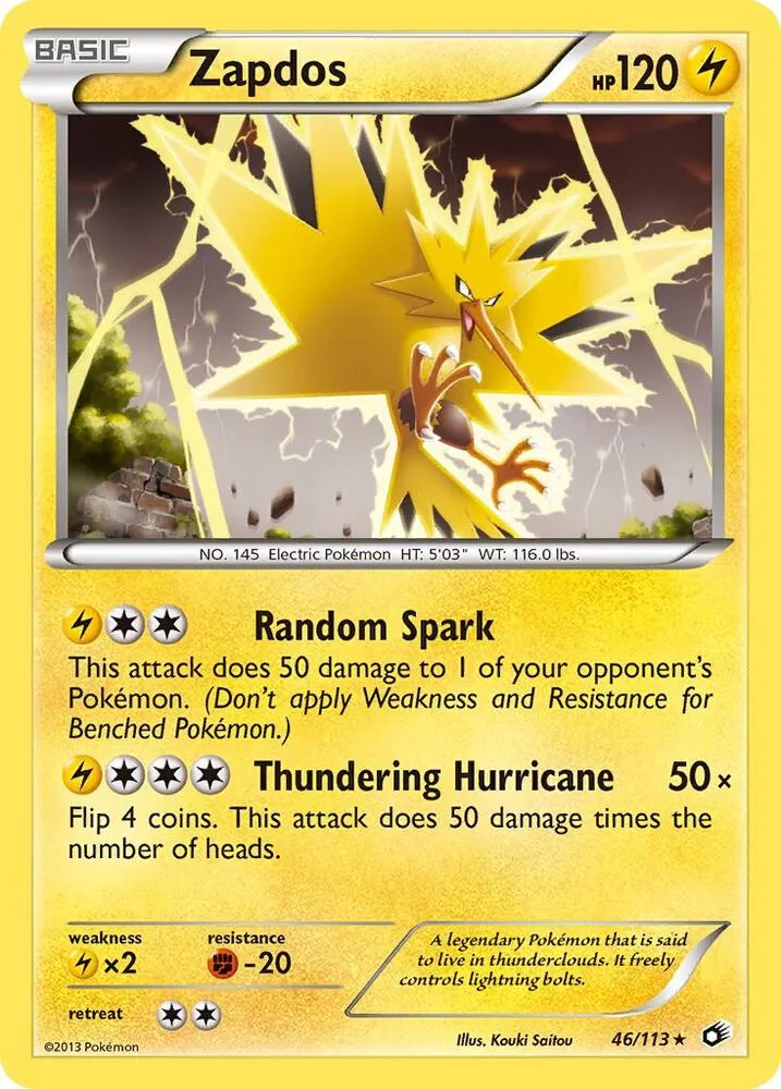 Zapdos card front