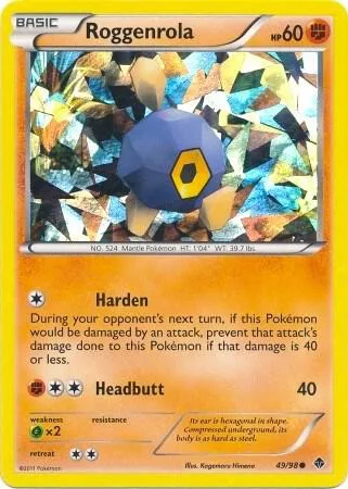 Roggenrola (Cracked Ice Holo) thumbnail