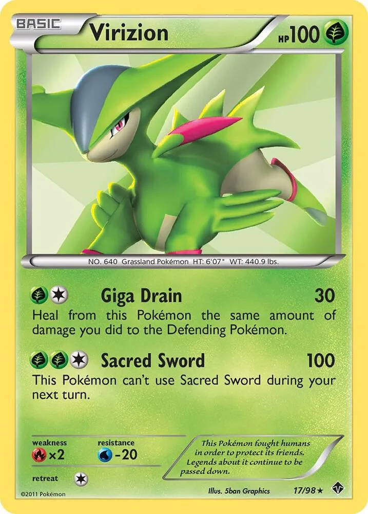 Virizion card front
