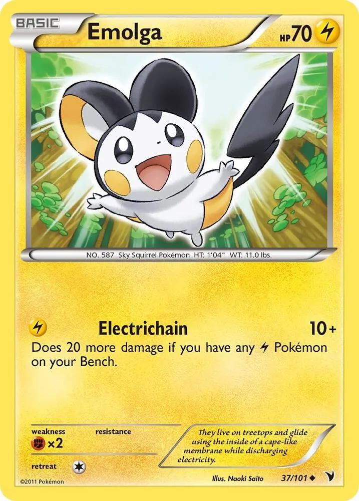 Emolga card front