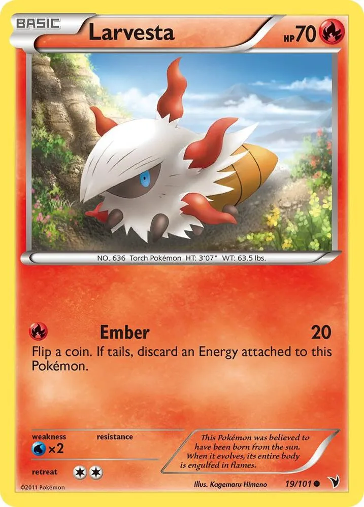 Larvesta card front