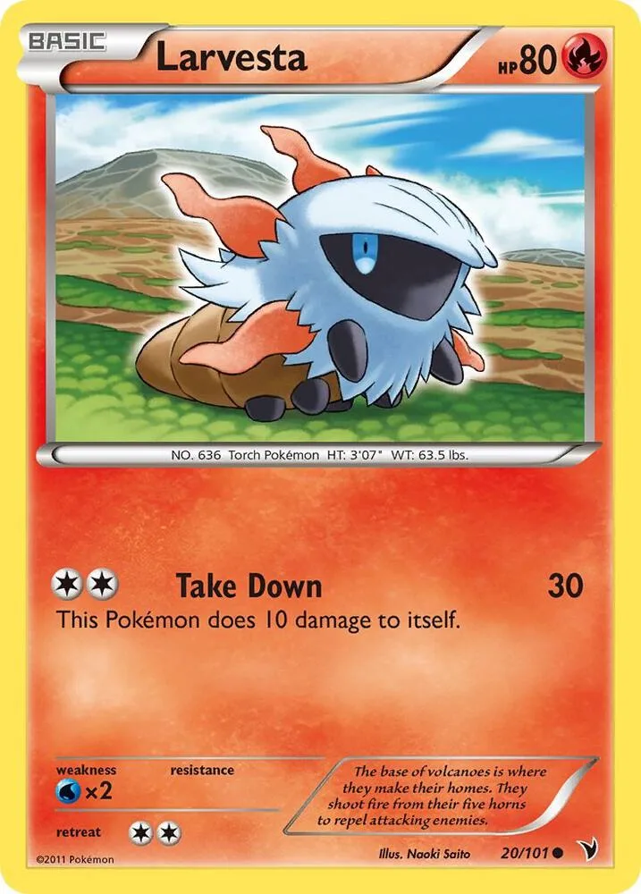 Larvesta card front