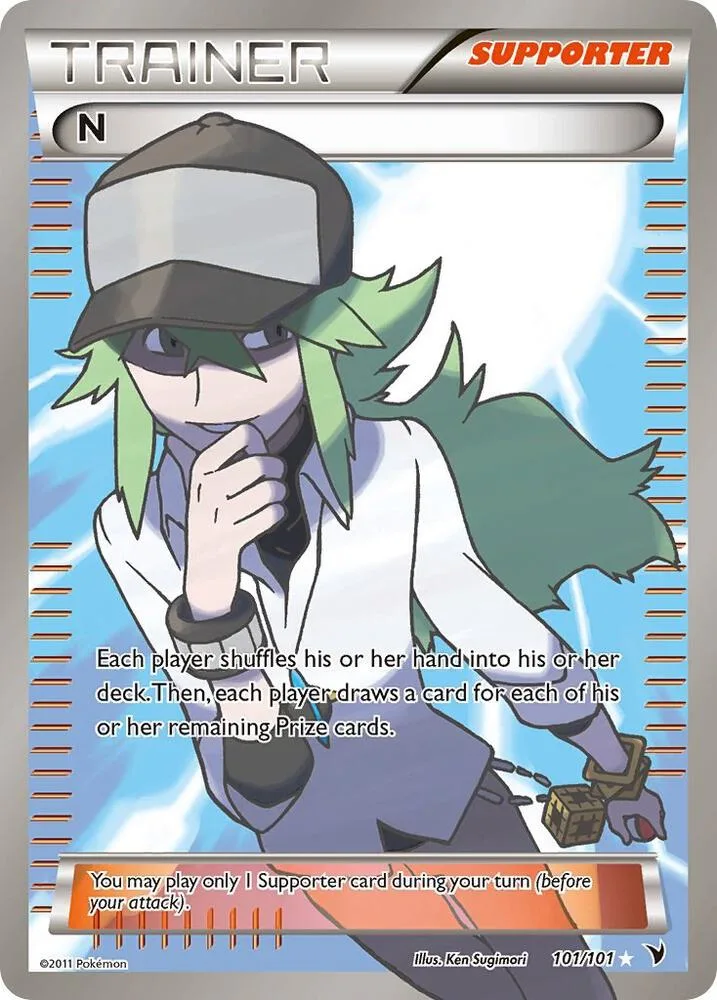 N (Supporter) (Full Art) Holofoil card