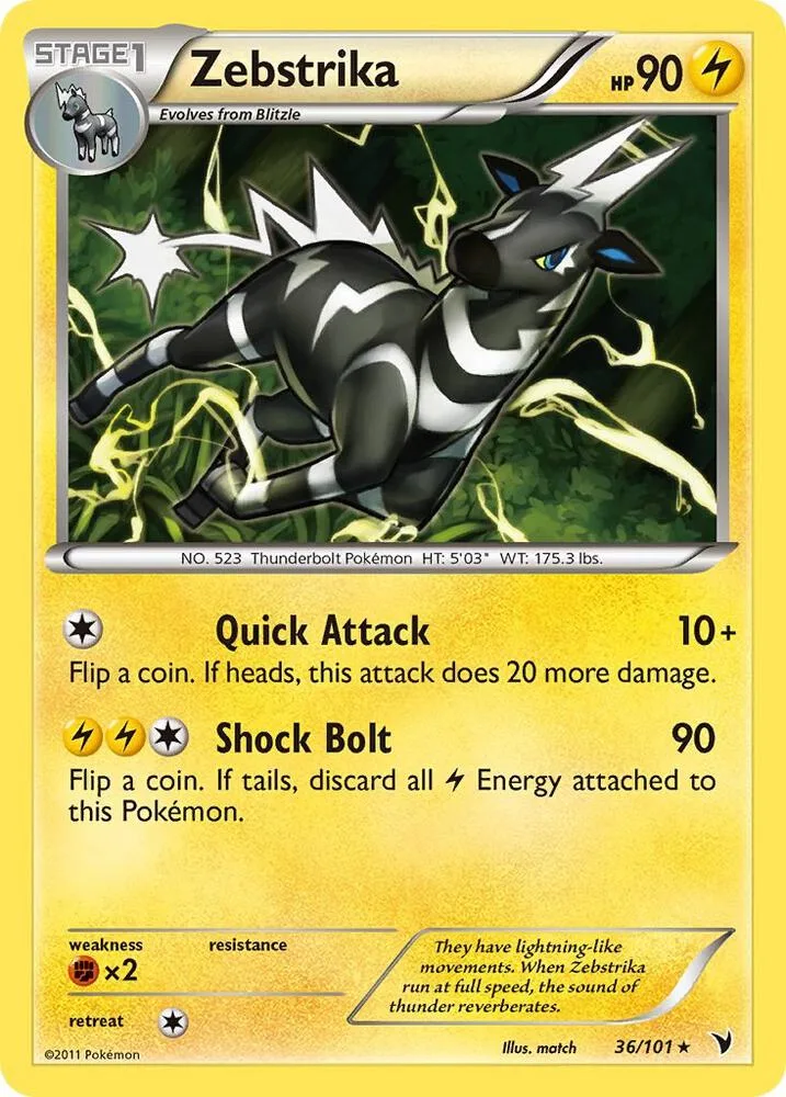 Zebstrika card front