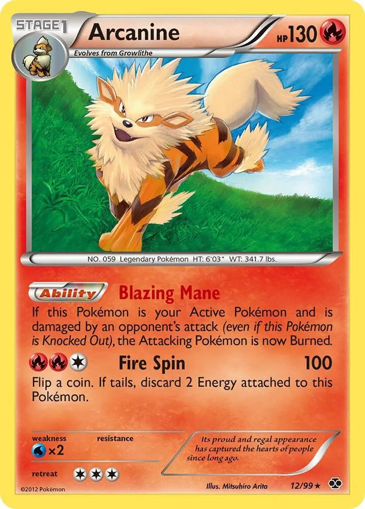 Arcanine card front