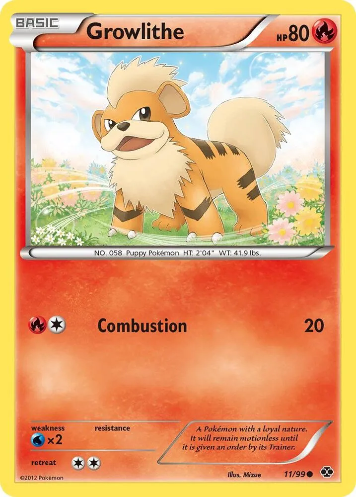 Growlithe card front