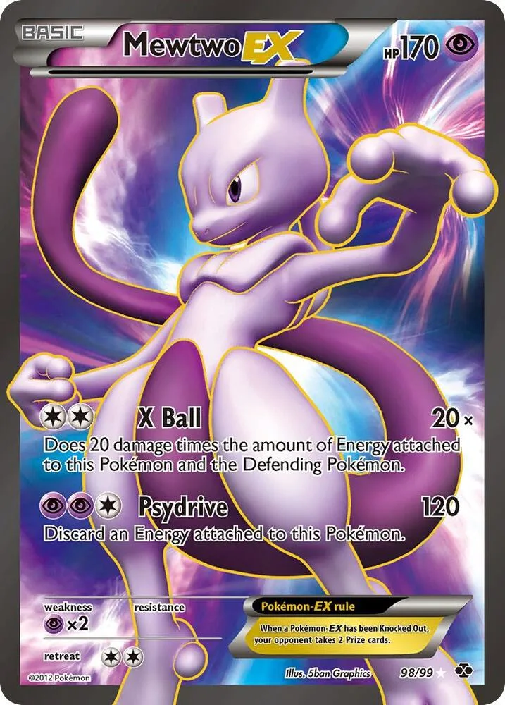 Mewtwo EX (98 Full Art) Holofoil card
