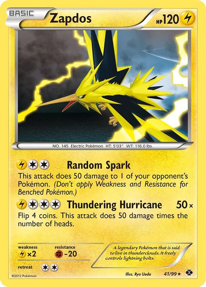 Zapdos card front