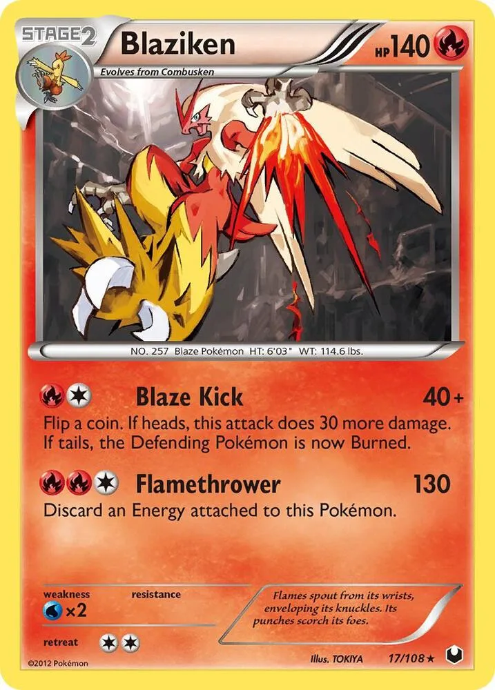 Blaziken card front