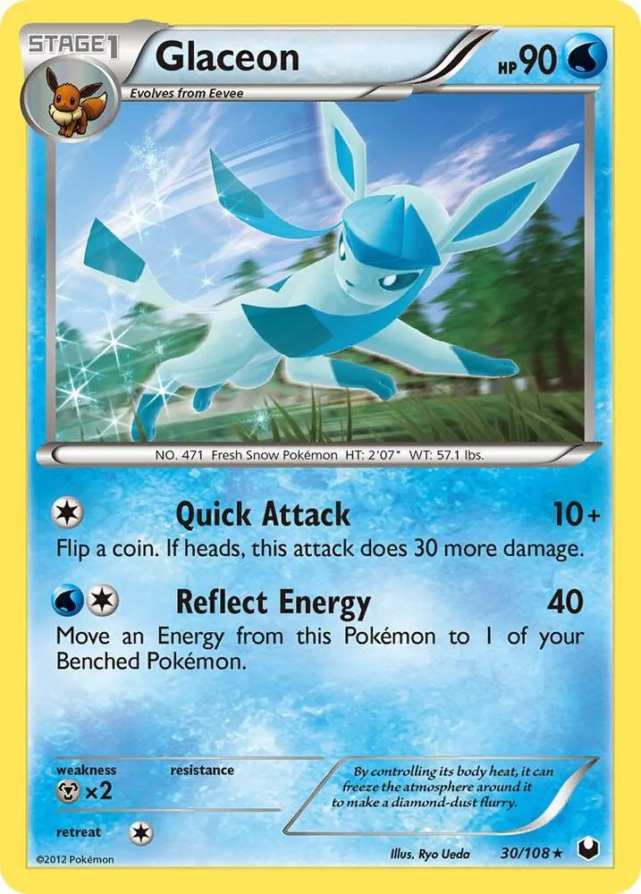Glaceon card front