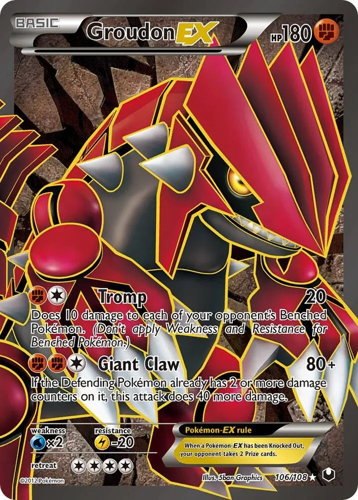 Groudon EX (106 Full Art) Holofoil card