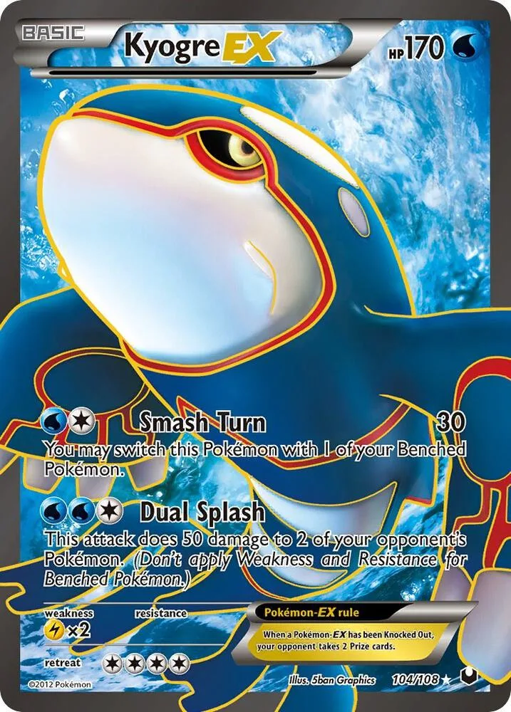 Kyogre EX (104 Full Art) Holofoil card