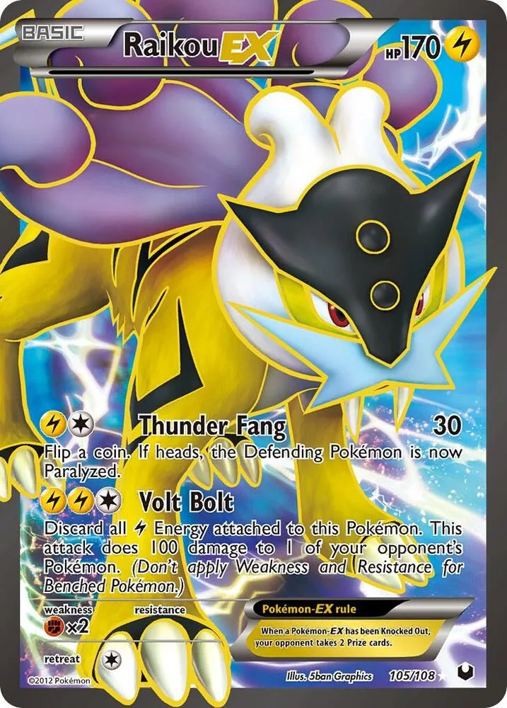 Raikou EX (105 Full Art) Holofoil card