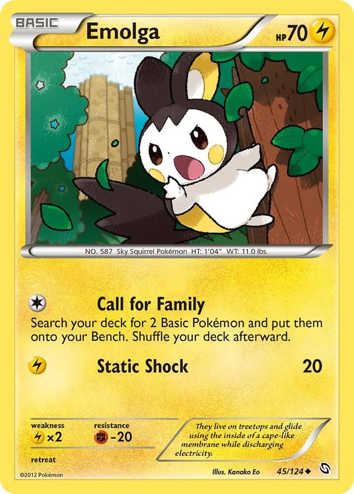 Emolga card front
