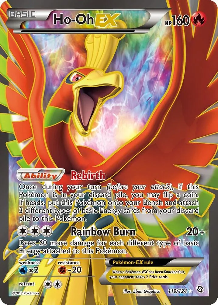 Ho-Oh Ex (119 Full Art) Holofoil card