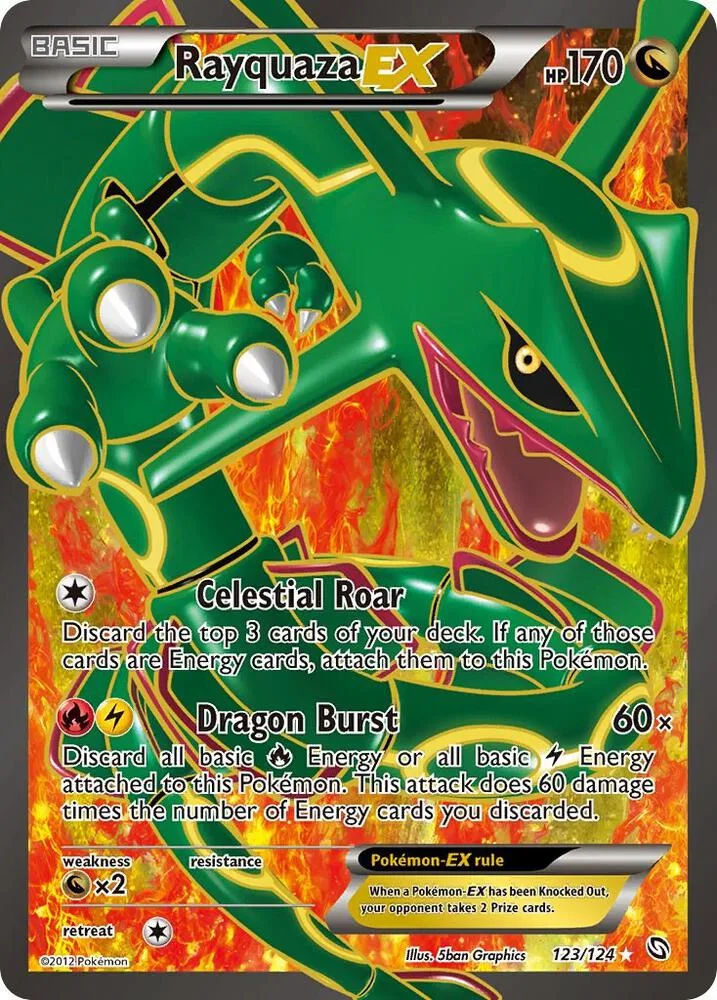 Rayquaza EX (123 Full Art) Holofoil card