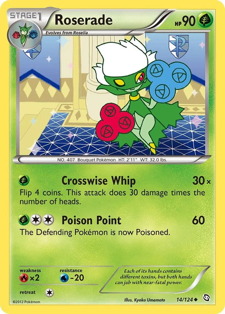 Roserade card front
