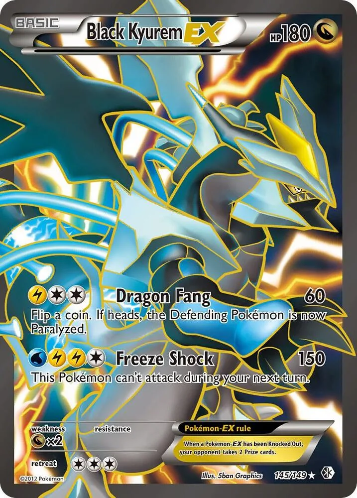 Black Kyurem EX (145 Full Art) Holofoil card
