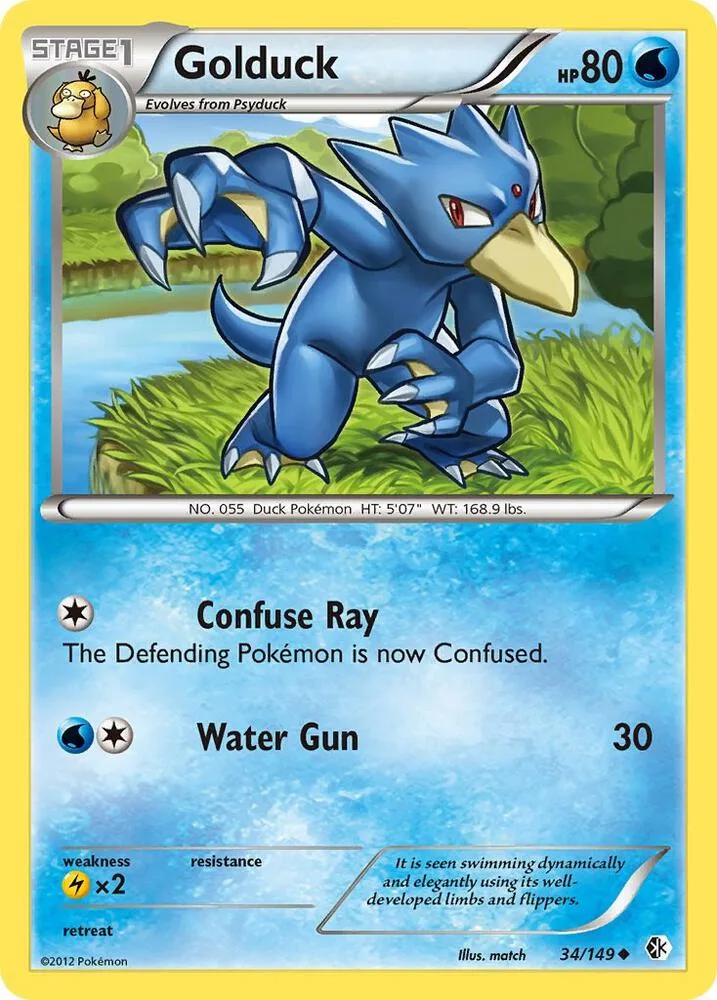 Golduck card front