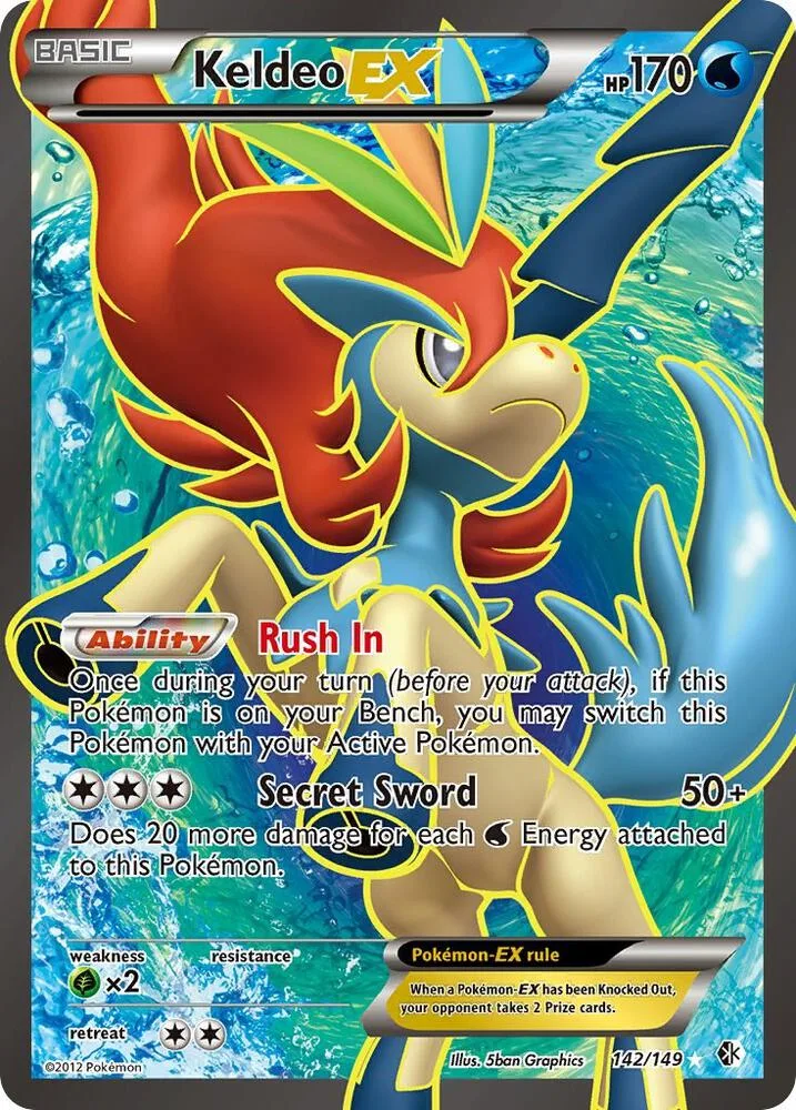 Keldeo EX (142 Full Art) Holofoil card