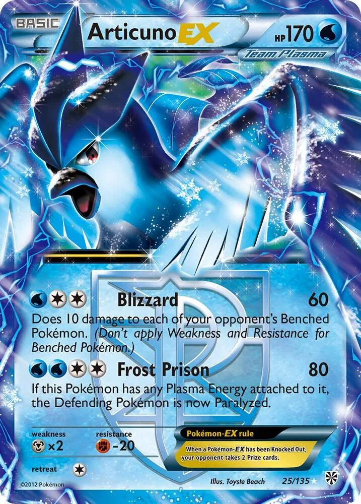 Articuno EX (Team Plasma) card front