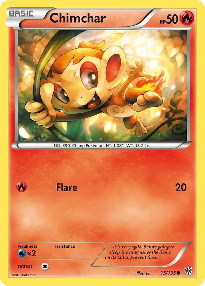 Chimchar card front
