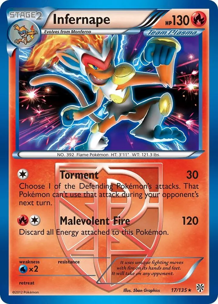 Infernape (Team Plasma) card front
