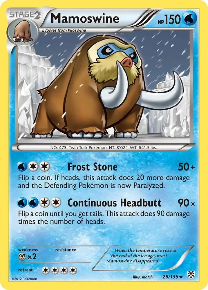 Mamoswine card front