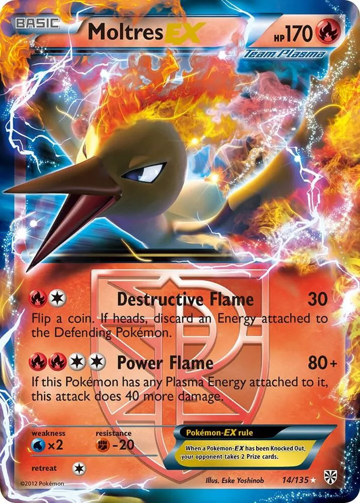 Moltres EX (Team Plasma) card front