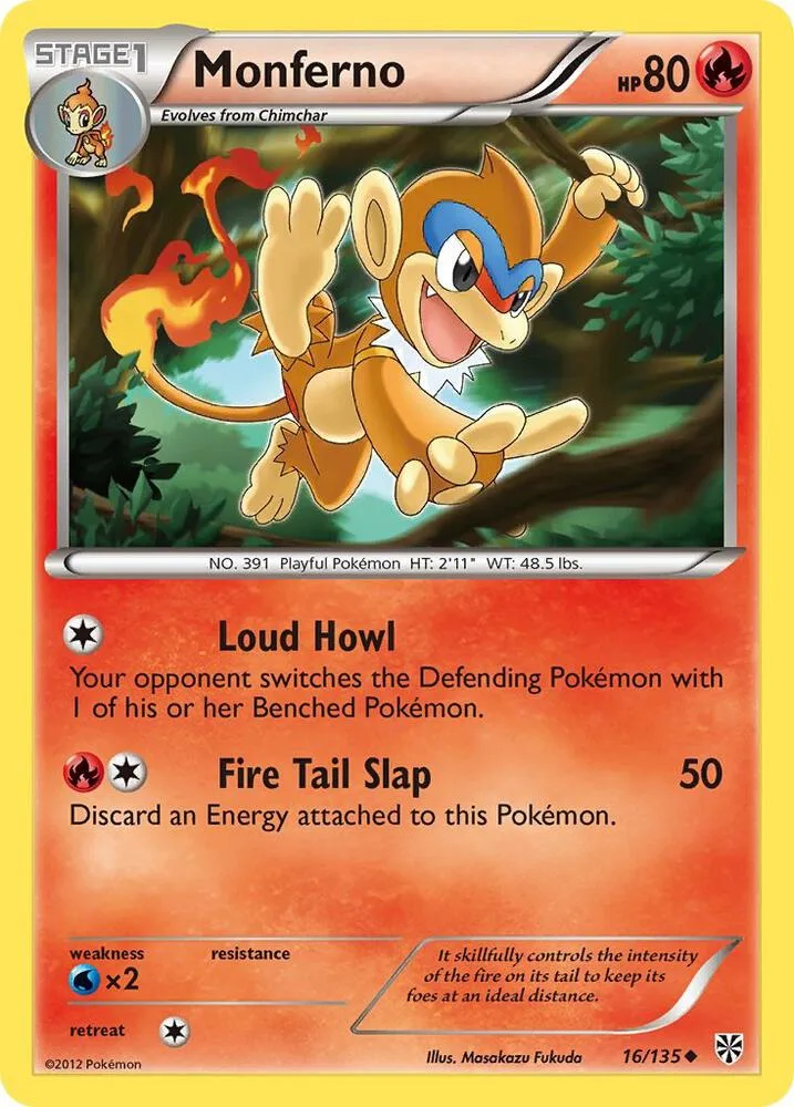 Monferno card front