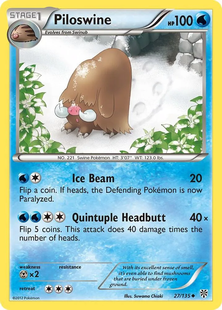 Piloswine card front