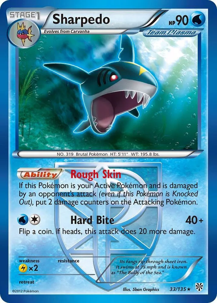 Sharpedo (Team Plasma) card front