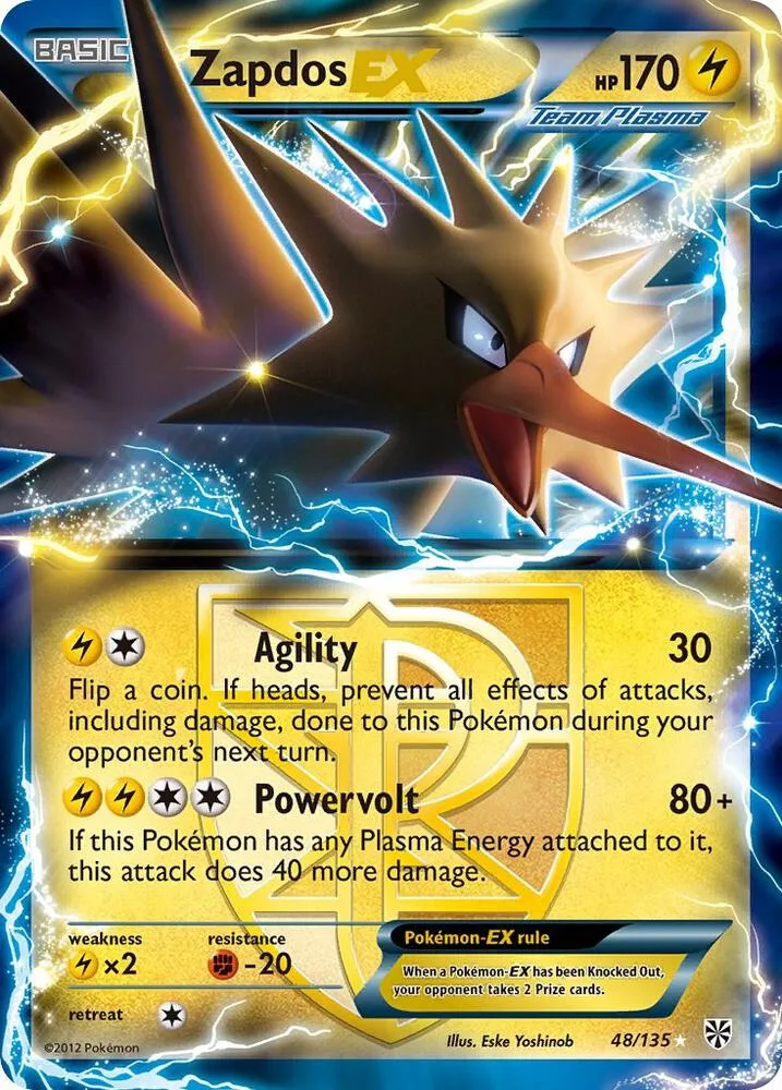 Zapdos EX (Team Plasma) card front