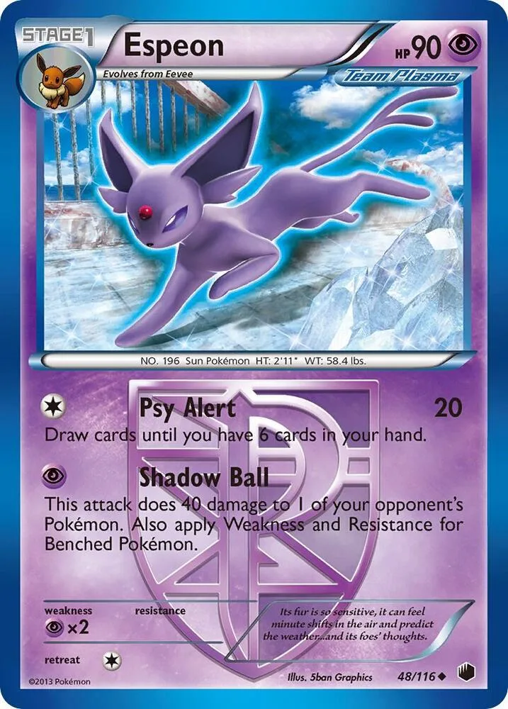 Espeon (Team Plasma) card front