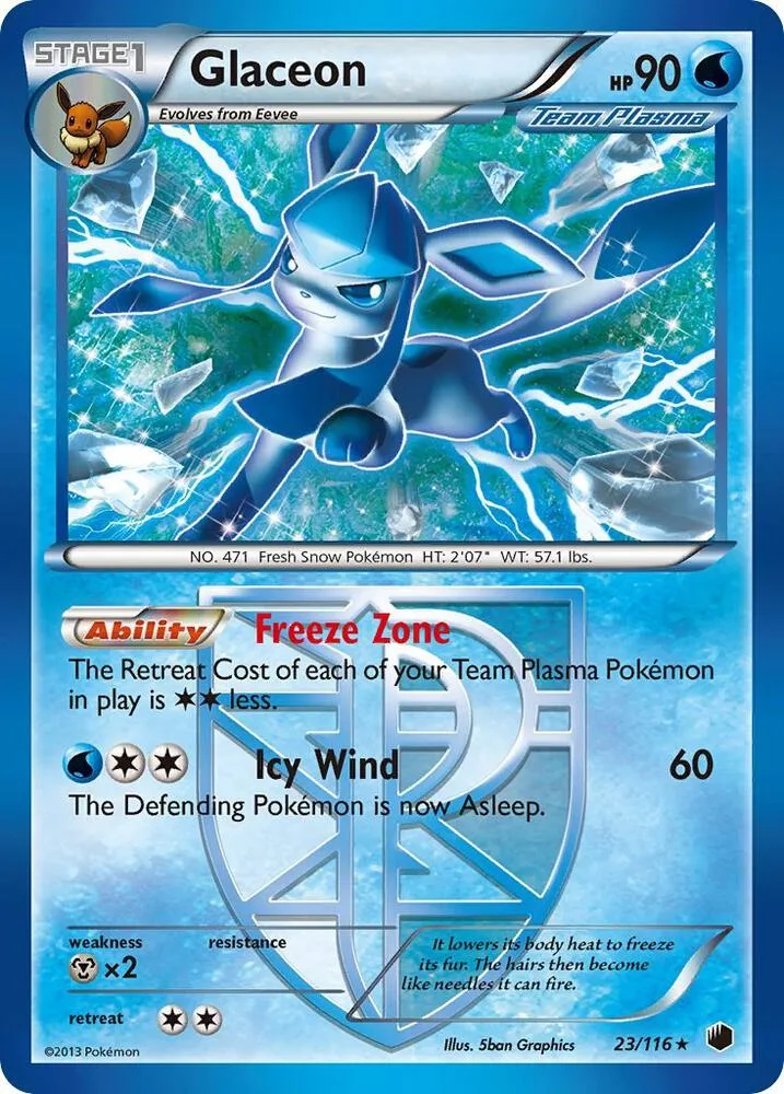 Glaceon (Team Plasma) card front