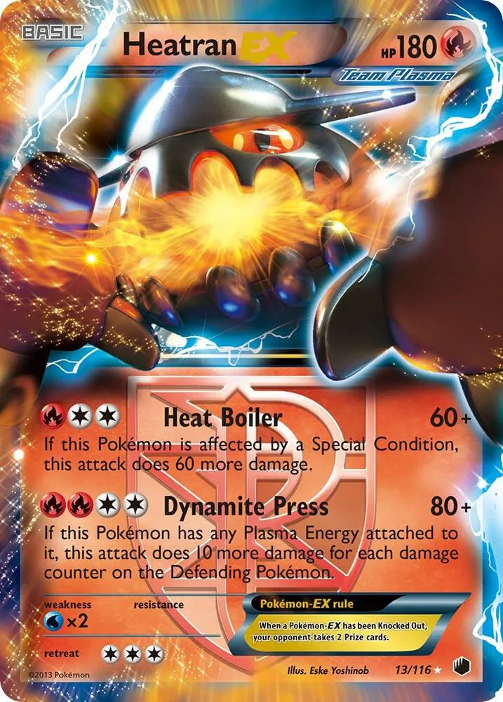 Heatran EX (Team Plasma) card front