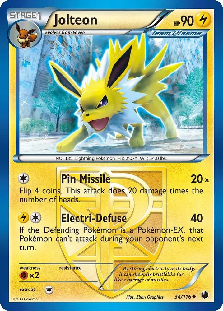 Jolteon (Team Plasma) card front