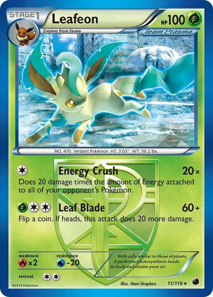 Leafeon (Team Plasma) card front