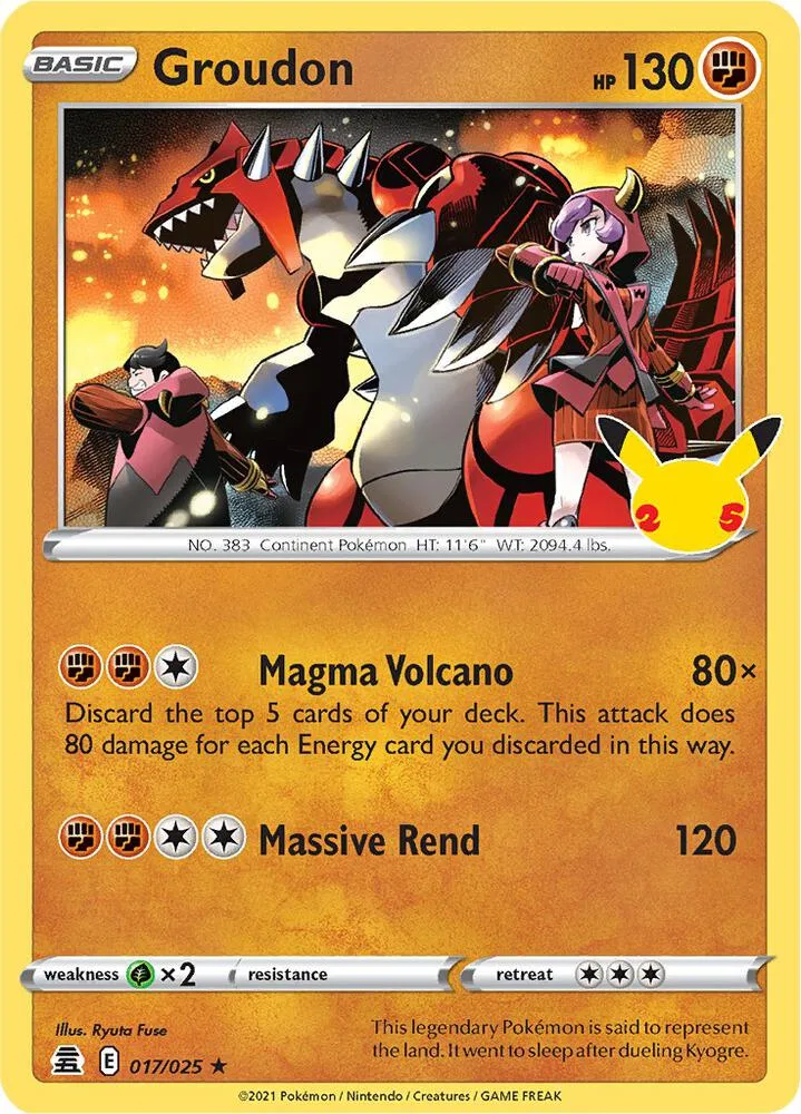 Groudon card front