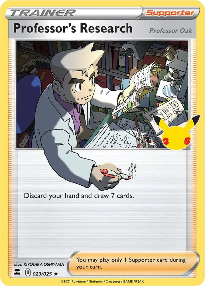 Professor's Research [Professor Oak] card front