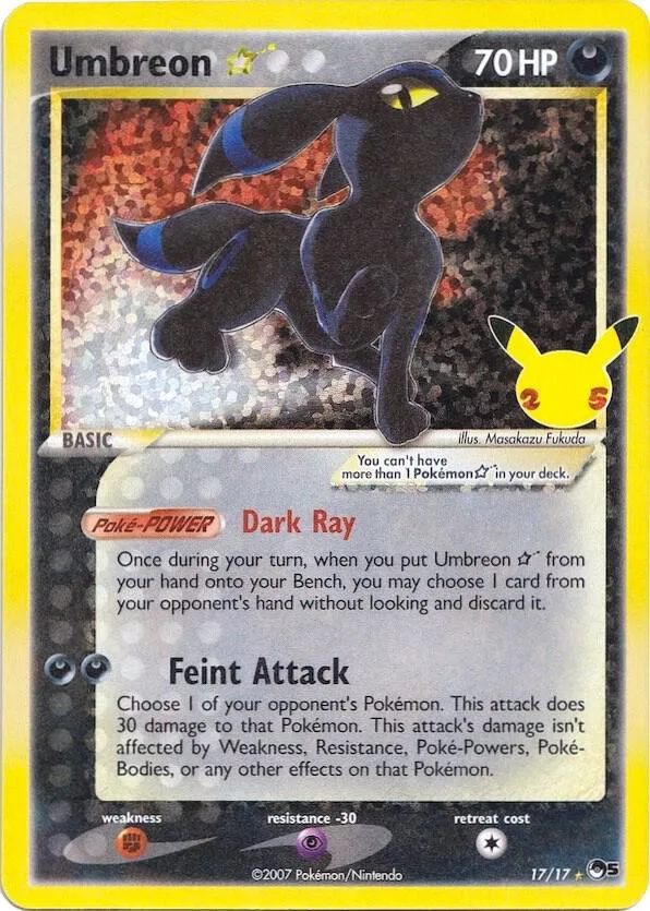 Umbreon Star card front