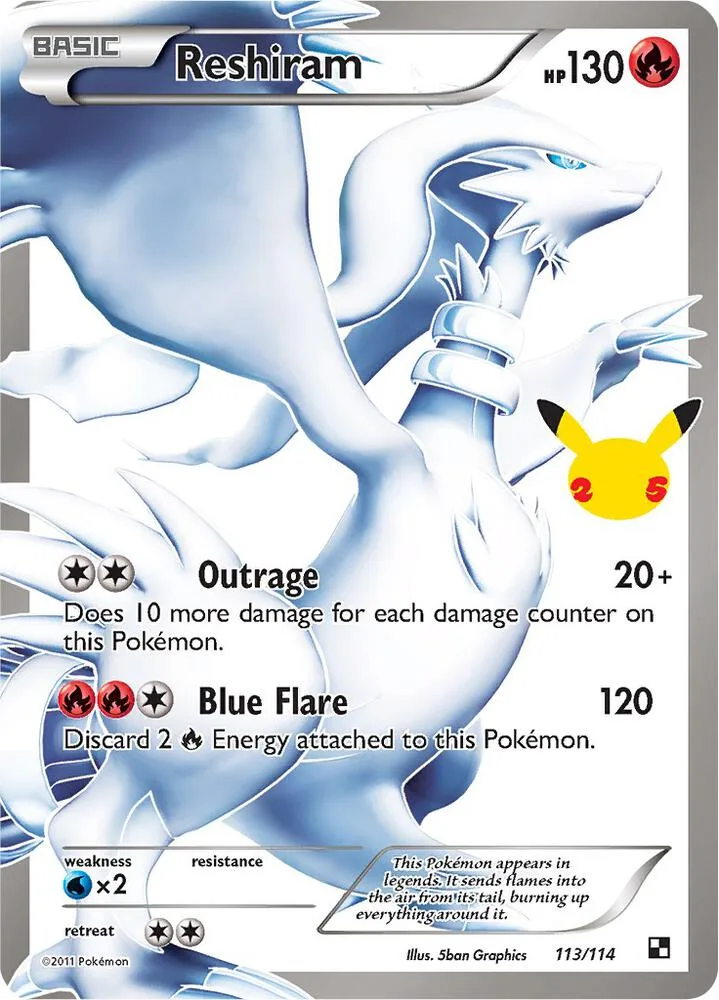Reshiram card front